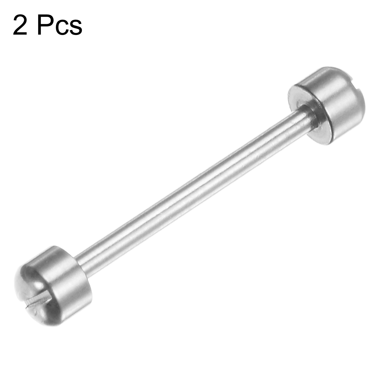 2pcs Watch Screw Tube Rod 22mm Stainless Steel Watch Strap Pins Silver