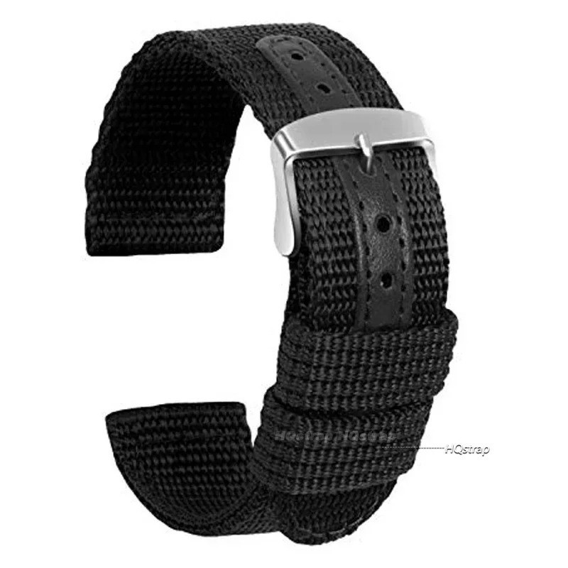 18mm 20mm 22mm 24mm Military Canvas Nylon Watch Band Strap Bracelet