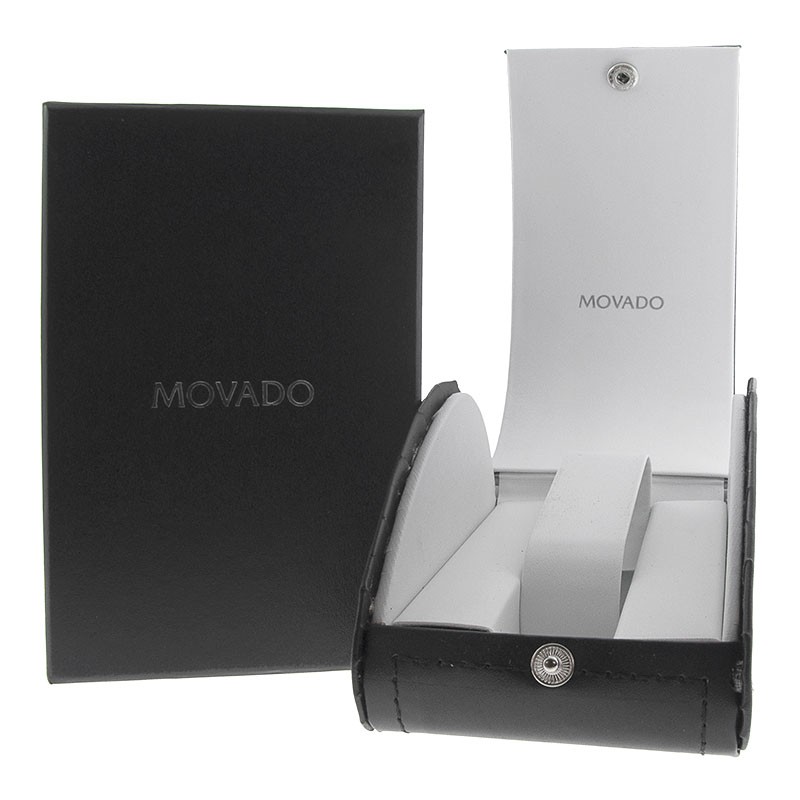 Movado Series 800 Men’s 2-Tone Black Dial Swiss Quartz Chronograph Watch 2600146