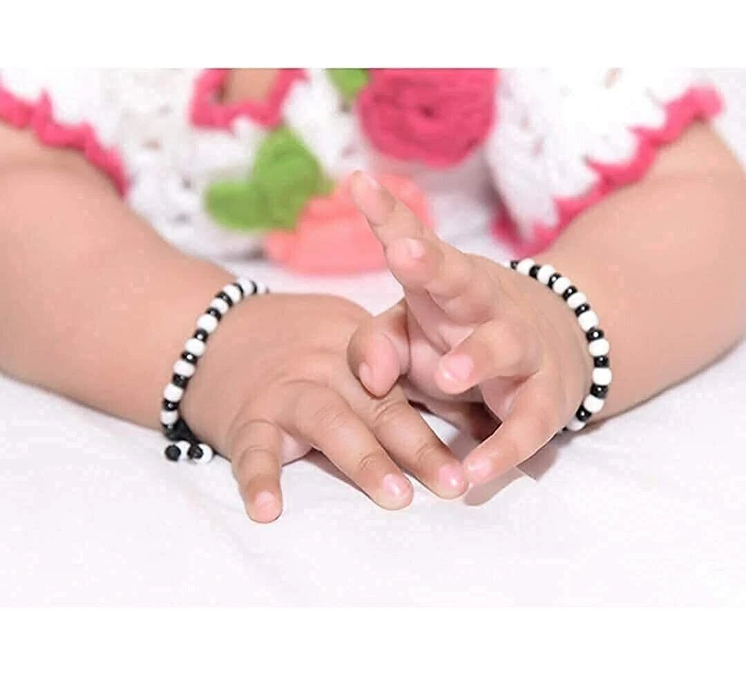 New Black & White Beaded Nazariya Bracelet for New Born Babies (0-9 months)