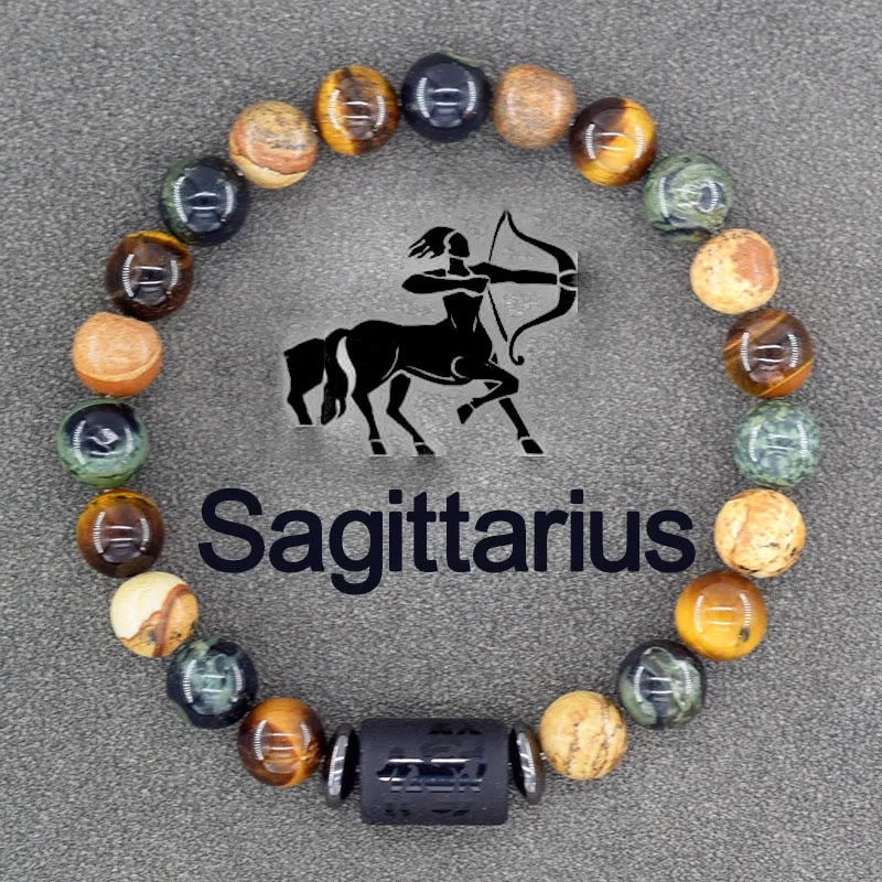 Zodiac Sign Bracelet 12 Constellation Gemini Virgo Libra Friendship Men Jewelry