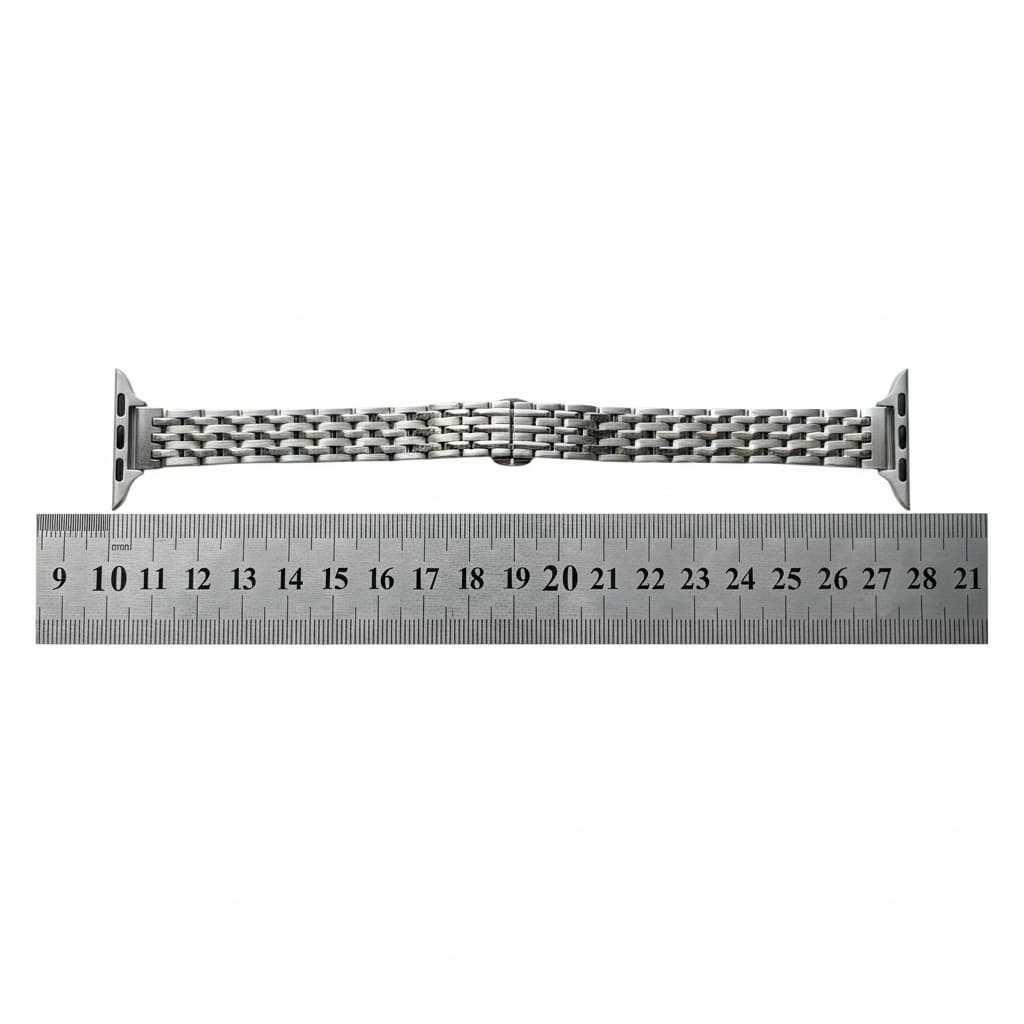 Women Thin 7 Link 316 Stainless Steel Watch Strap Compatible for Apple Watch