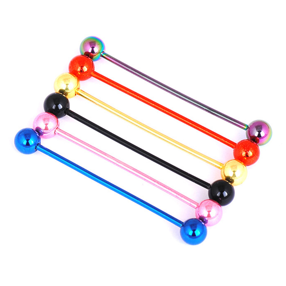 1pc 14G Industrial Scaffold Barbell Surgical Steel Ear Cartilage Helix Piercing