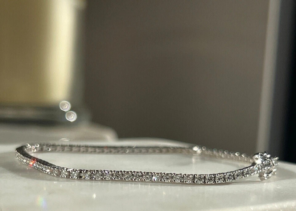 5 Ct Round Cut Lab-Created Diamond Women’s Tennis Bracelet 14K White Gold Plated
