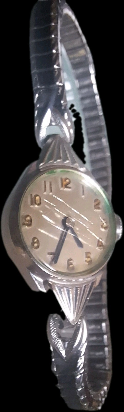 Vintage 1968 Bulova Ladies 10K RGP Watch 6CL 17J Fan Lugs Speidel Band RUNNING