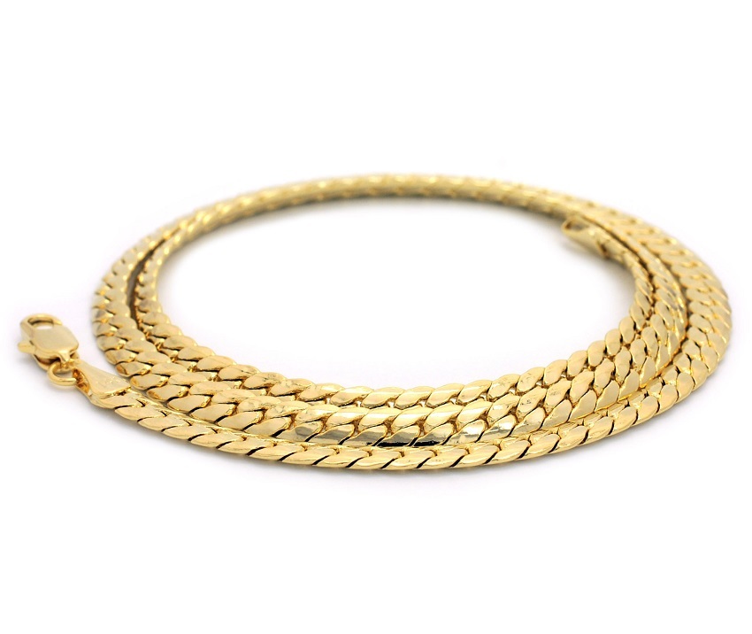 Men’s 5mm Miami Cuban link Chain 20″ 22″ 24″ 26″ 30 Necklace 14k Gold Plated