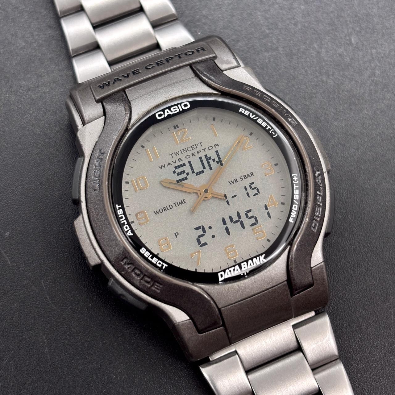 Vintage Casio Wave Ceptor WVA-200 Data Bank Ana/Digi Japan Men’s Watch Mod. 2370