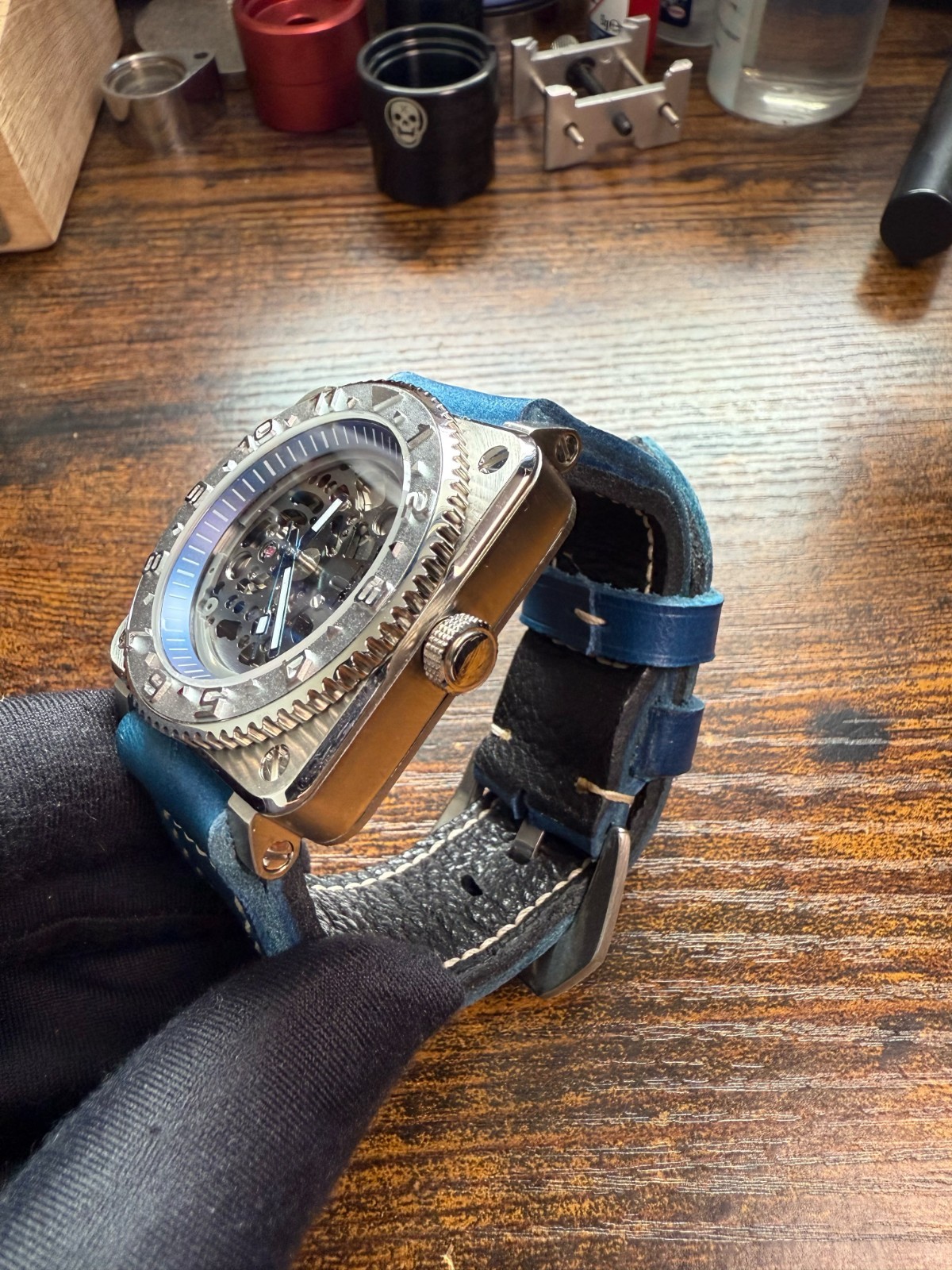 Bespoke Skeleton mod Automatic Watch powered by nh72 movement