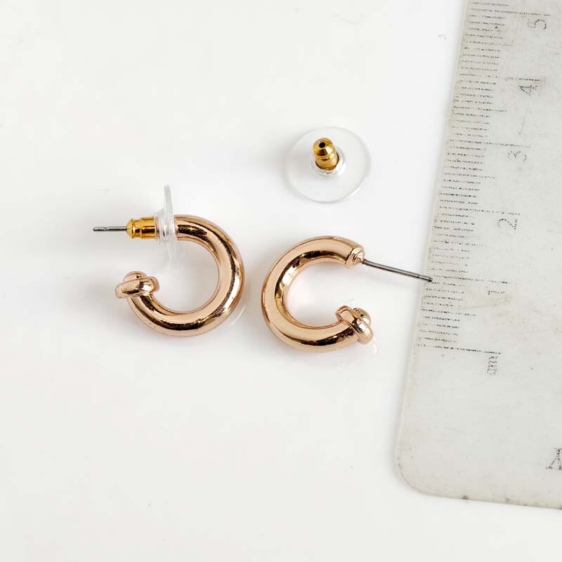 New 17mm Mimco C Small Hoop Earrings Gift Fashion Women Party Holiday Jewelry