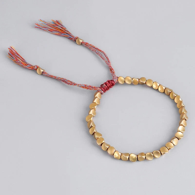 Tibetan Copper Alloy Beads Healing Reiki Handmade Lucky Rope Men Women Bracelet
