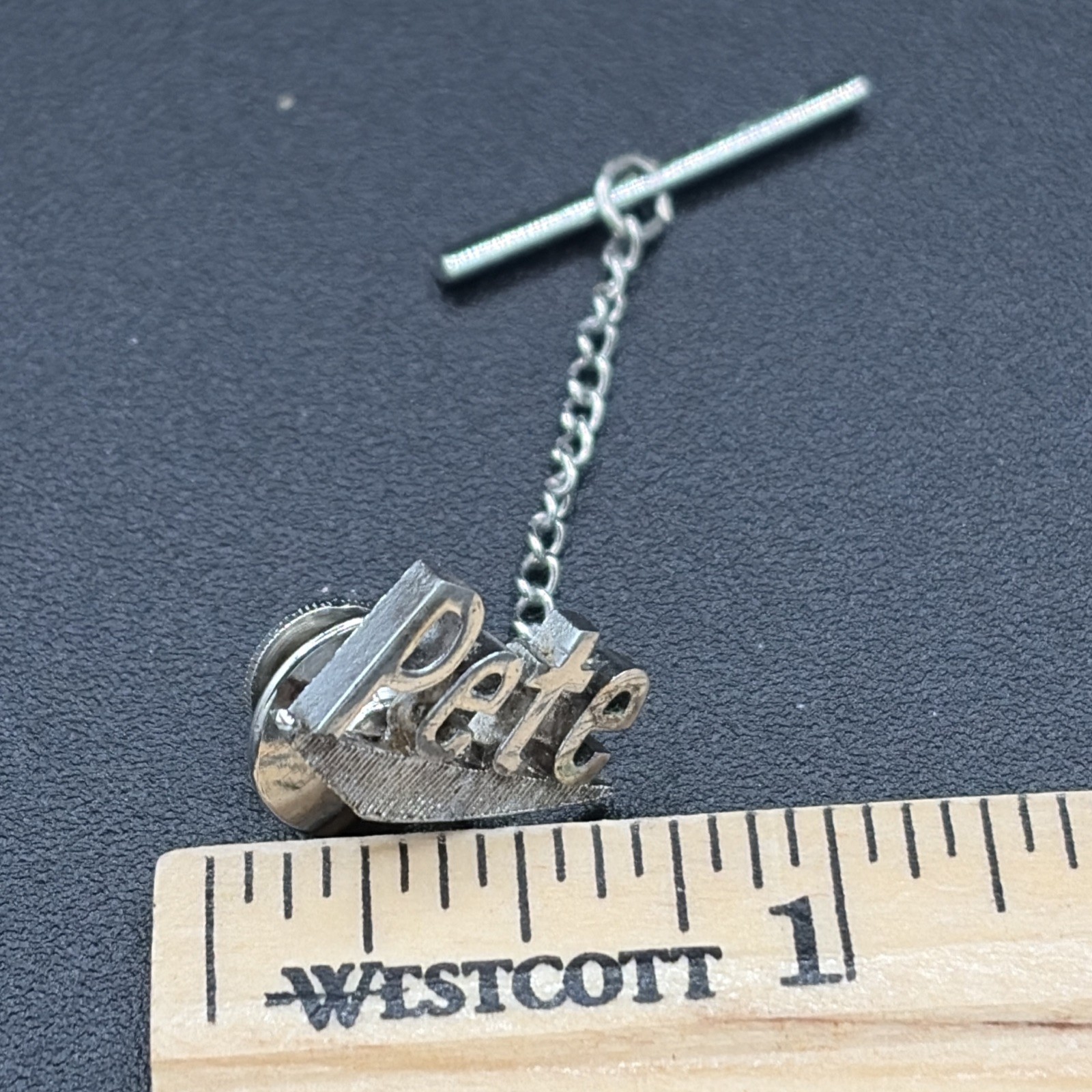 Vintage Brass Monogrammed Ring – PETE And Personalized Tie Tack