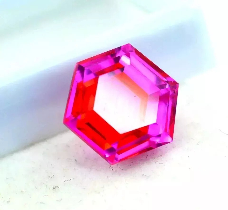 9.54 CT Natural Bi- Color Pitambari Sapphire Hexagon Loose Certified Gemstone