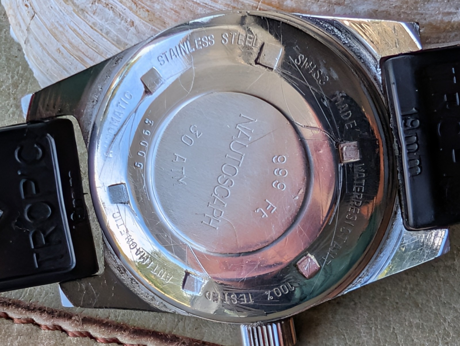 Vintage 1960’s Andre Bouchard Nautoscaph 30 ATM All SS Diver w/ETA 2452 Mvmt