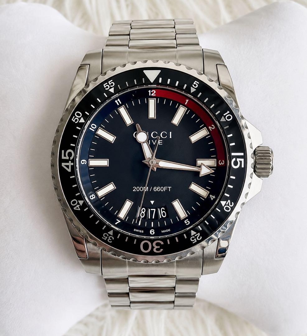 Gucci Dive Men’s Watch 200m Water-Resistant Quartz Black Box From Japan