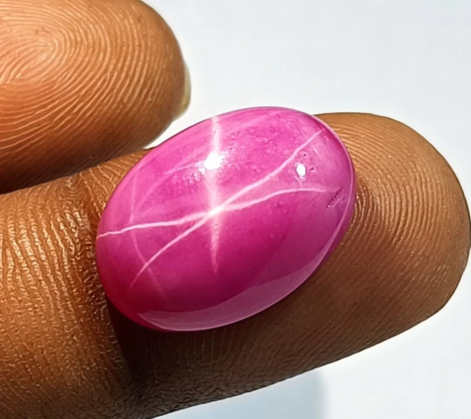 6 Rays Star Sapphire 9.25 Ct+ Natural Baby Pink Cabochon Oval Loose Gemstone