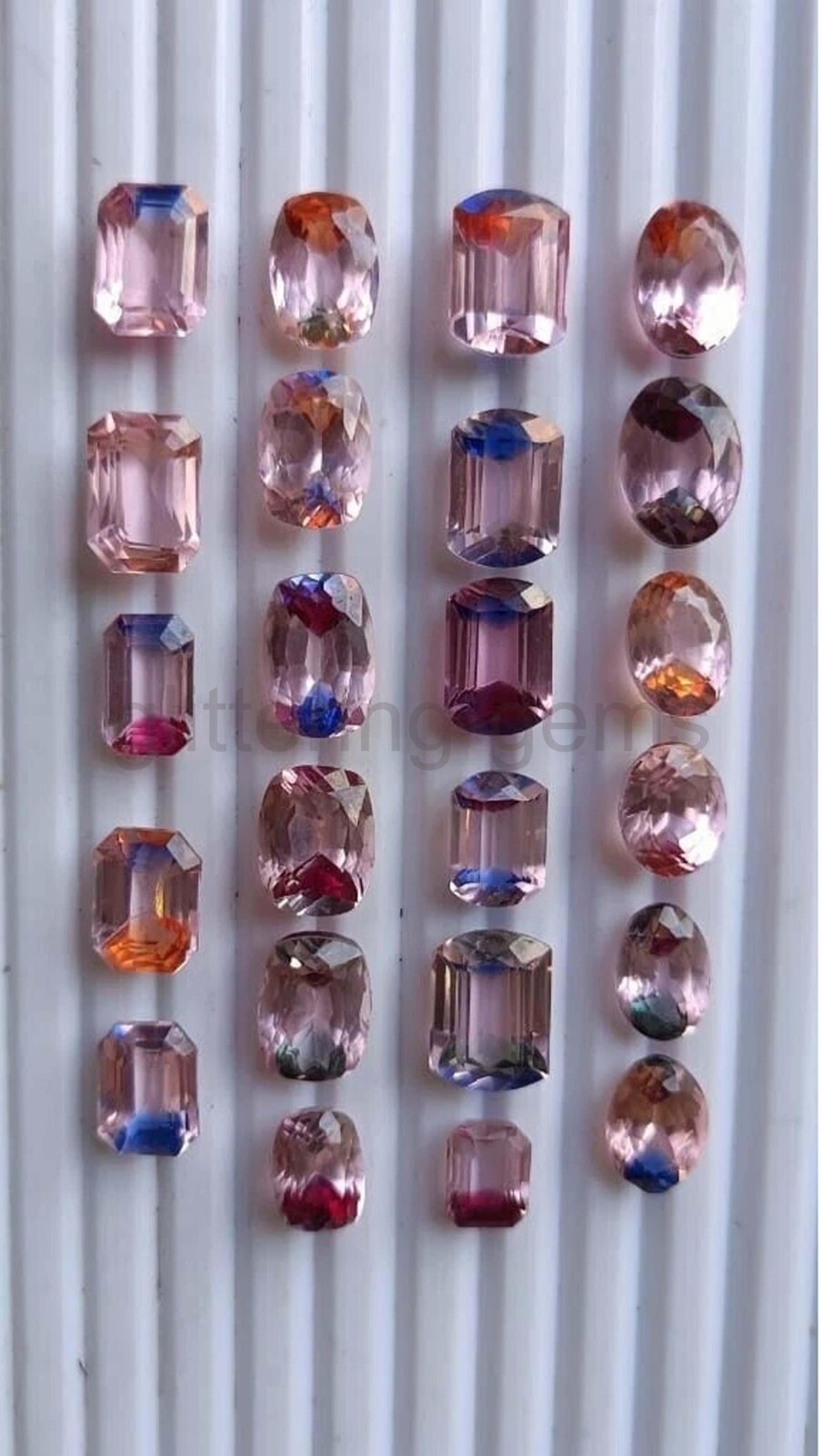 NATURAL BI-COLOR PITAMBARI SAPPHIRE MIX CUT 49CT LOT IGL LOOSE GEMSTONE 5AIW