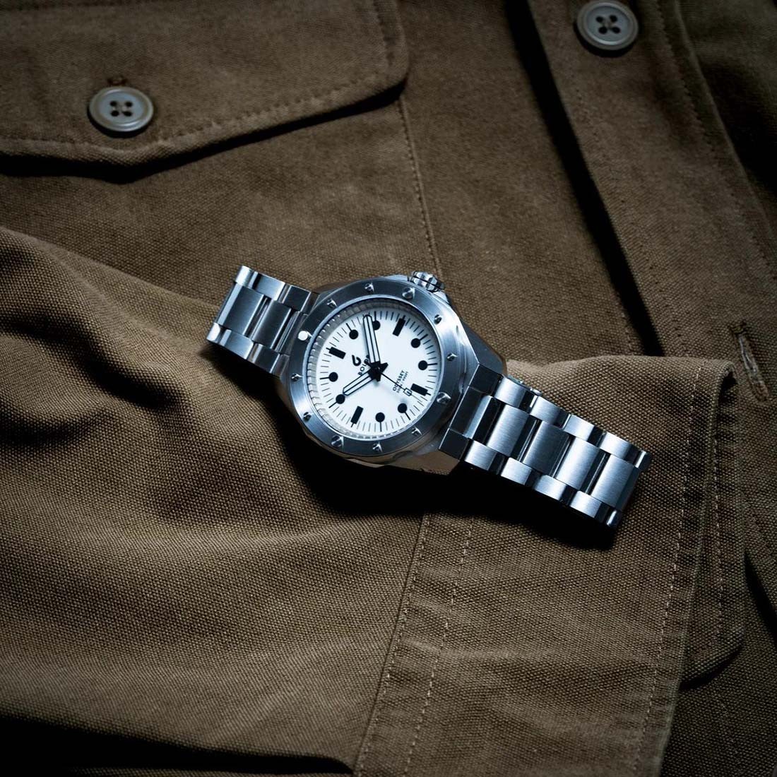 BOLDR “Odyssey Cryosea” Automatic Steel White Black Sapphire Men’s Watch