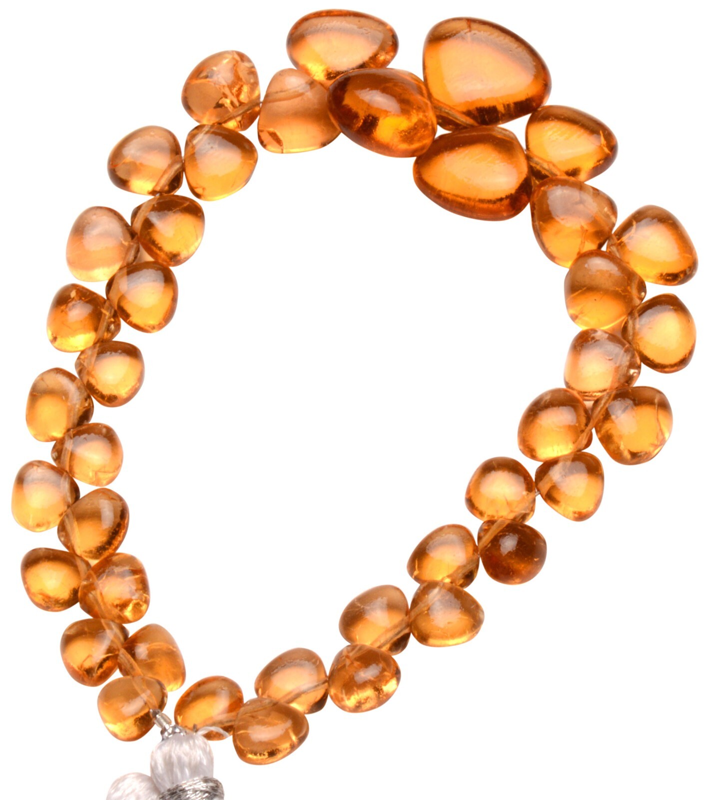 Natural Gem Citrine 6 to 13 mm Size Smooth Heart Shape Beads 7″ Strand