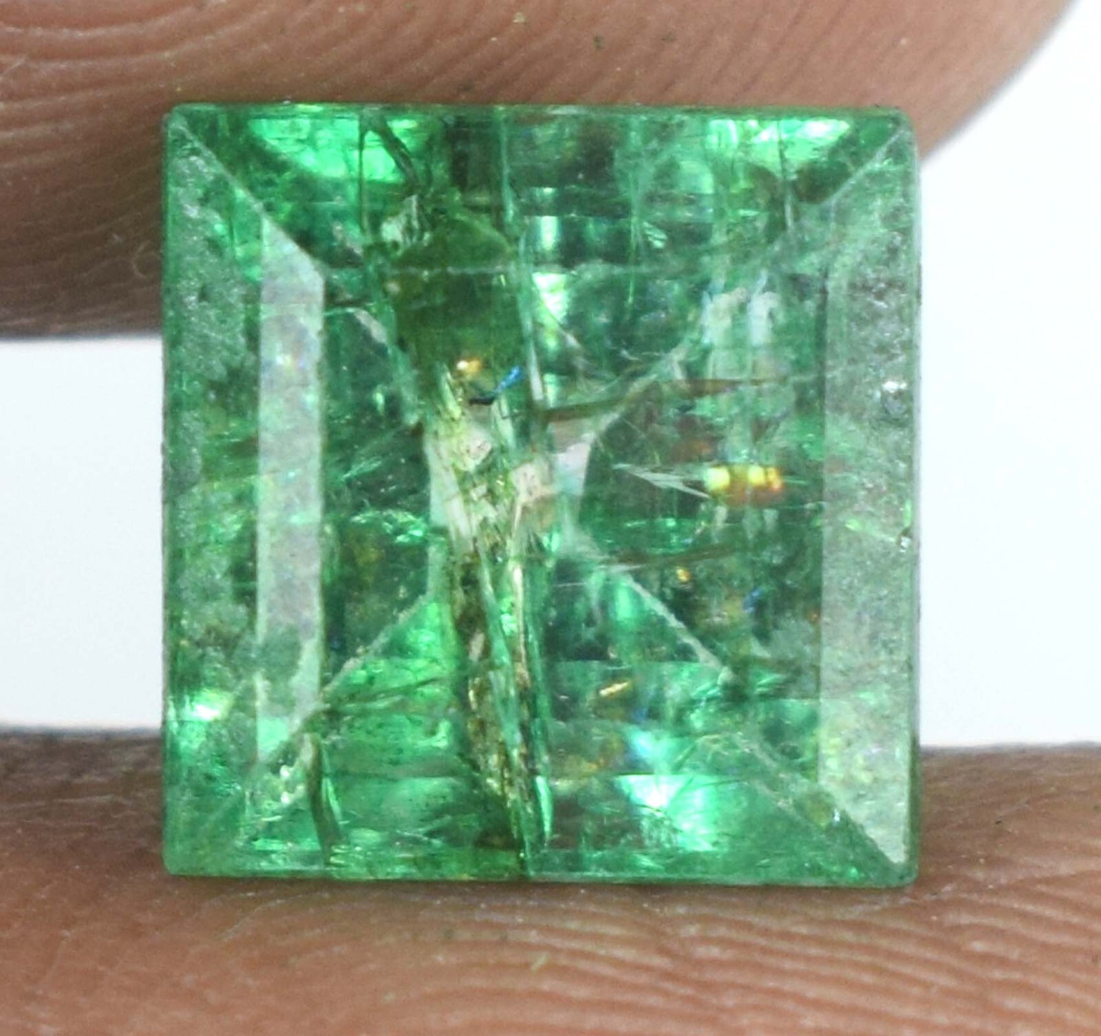 Natural 6.15 Ct Colombian Emerald Square Gemstone Certified E6658 Wedding Offer