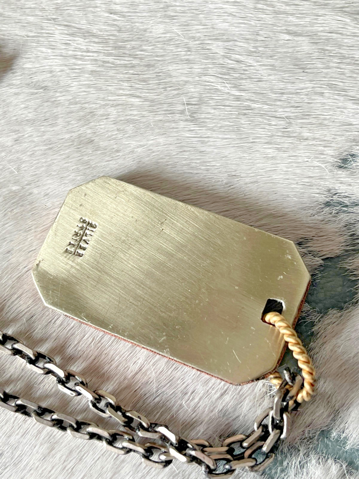 Silver Strike Mens Necklace 24 in Dog Tag Engraved Silver US Flag Chain America