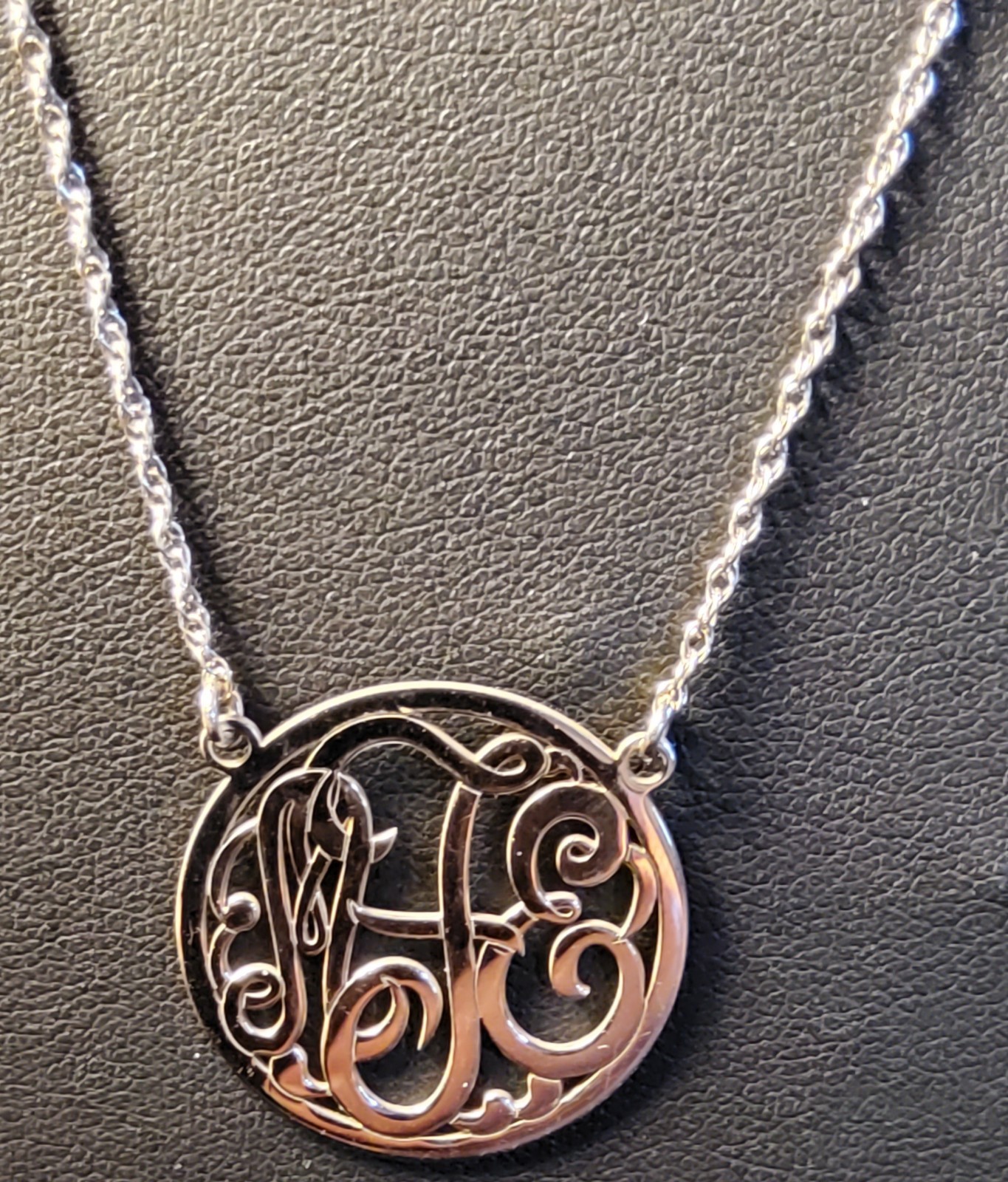 Sterling Sliver Handmade Monogram Personalized Necklace