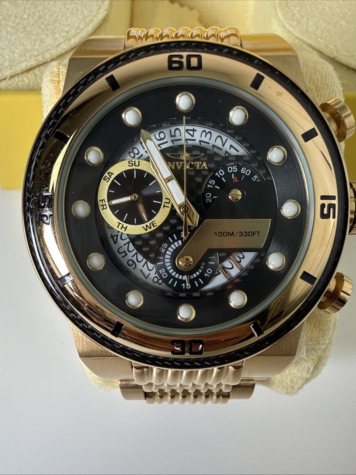 Invicta S1 Rally 25282 Men’s Chronograph Watch – Gold/Black 51mm W/ Box