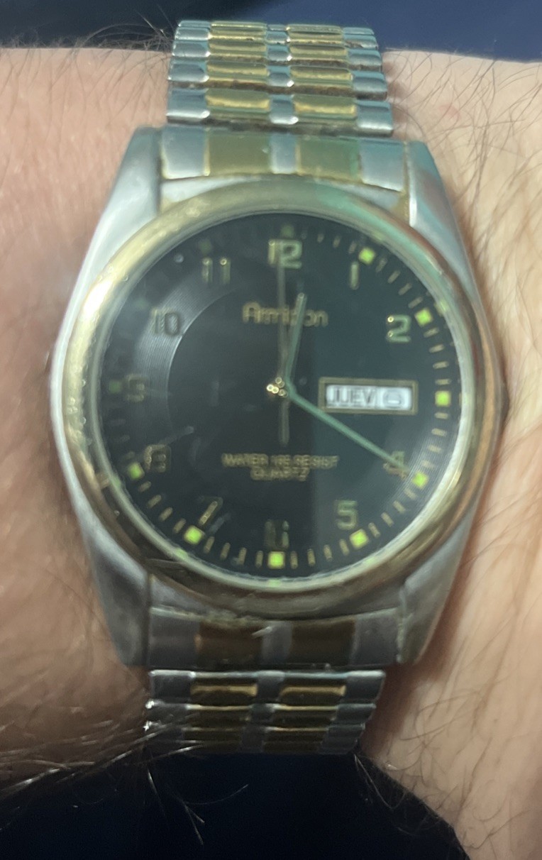 Armitron Men’s Day/Date Easy To Read Metal Expansion Bracelet Watch, 20/4591TT