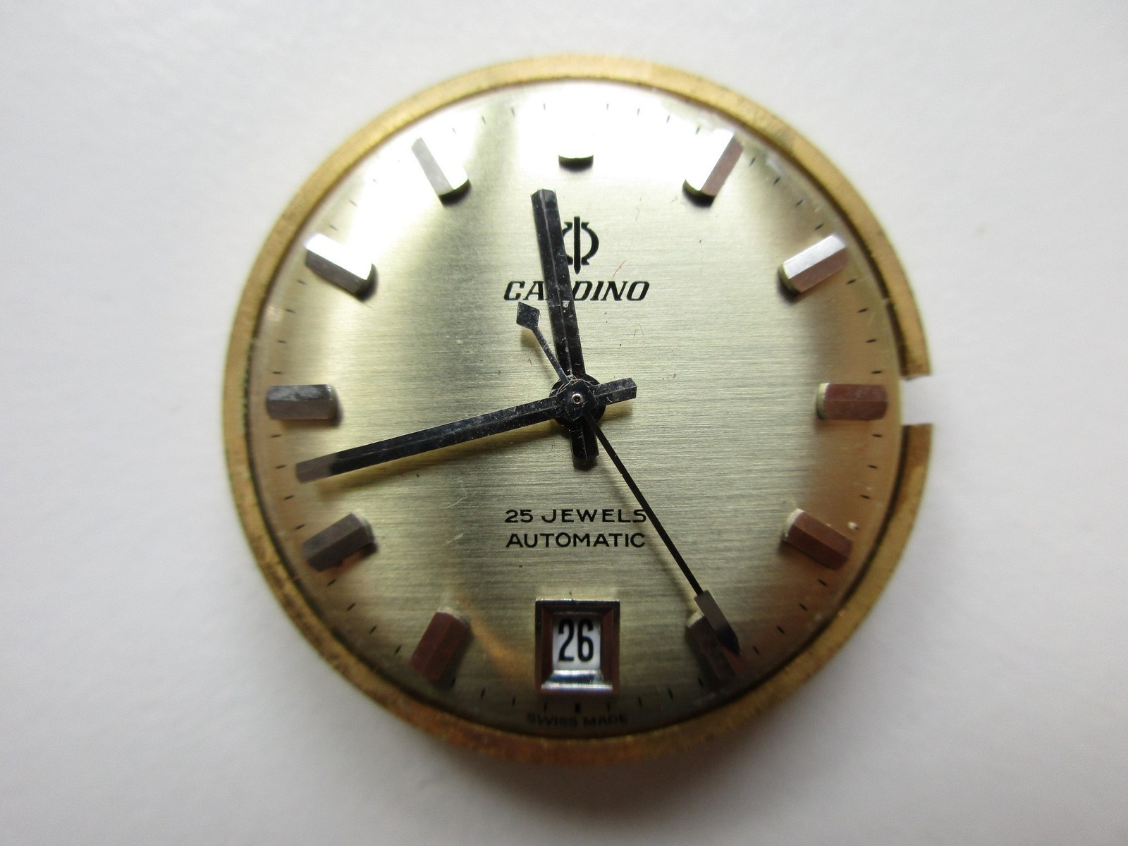 ETA cal. 2782 Swiss automatic watch movement dial & hands – date at 6 – running