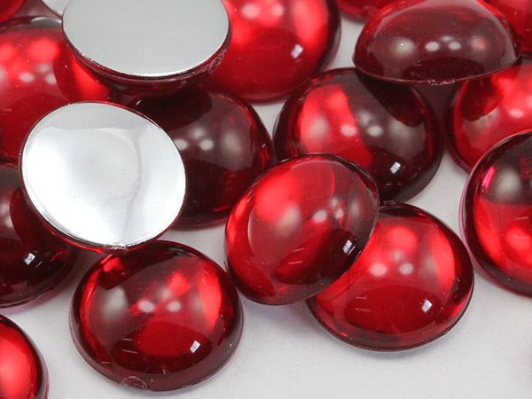 18mm Assorted Colors Flat Back Acrylic Round Cabochons – 120 Pieces