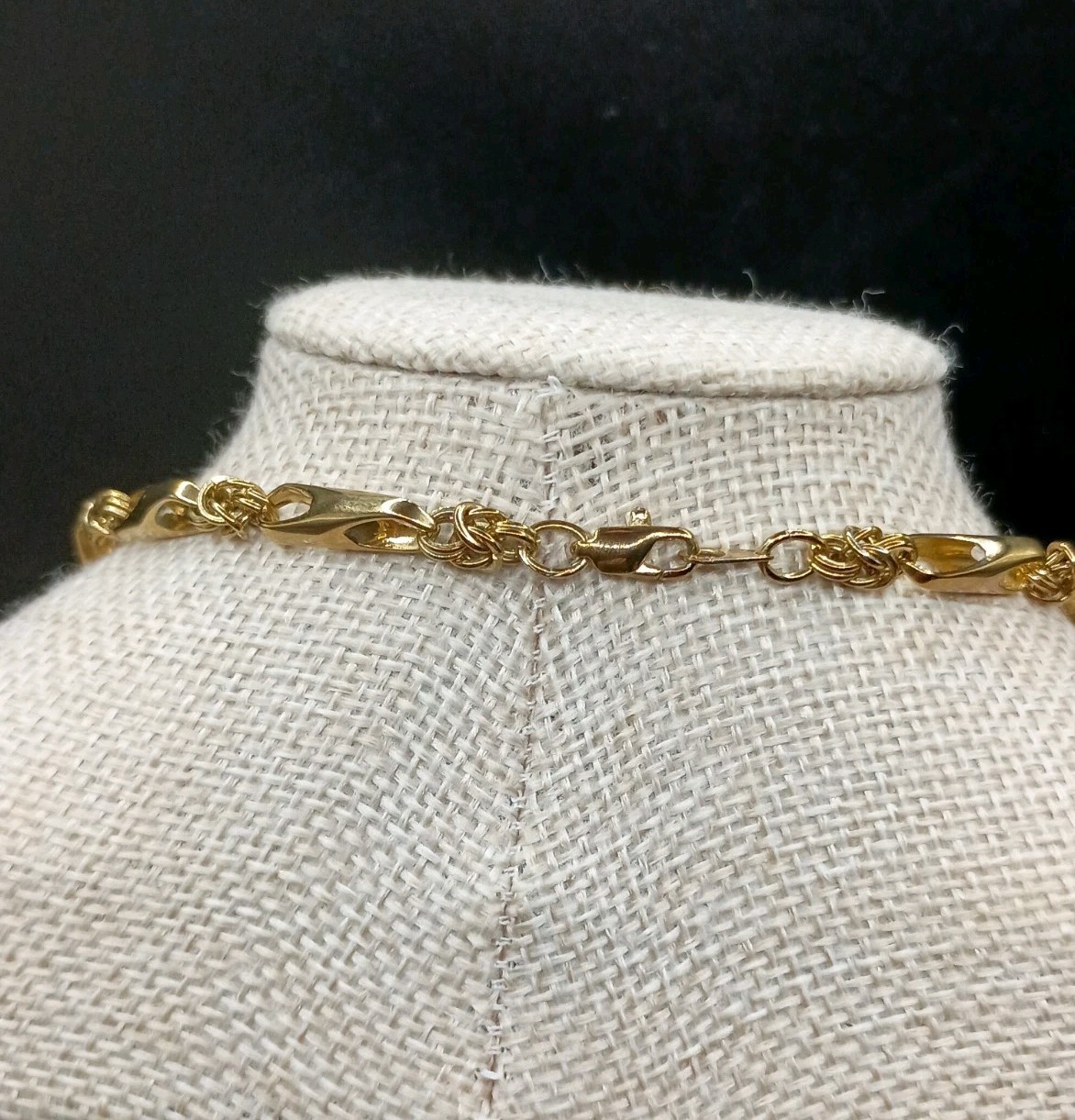 Milano Chain Figarope Twist Bullet Link Gold Tone 23″ Rare