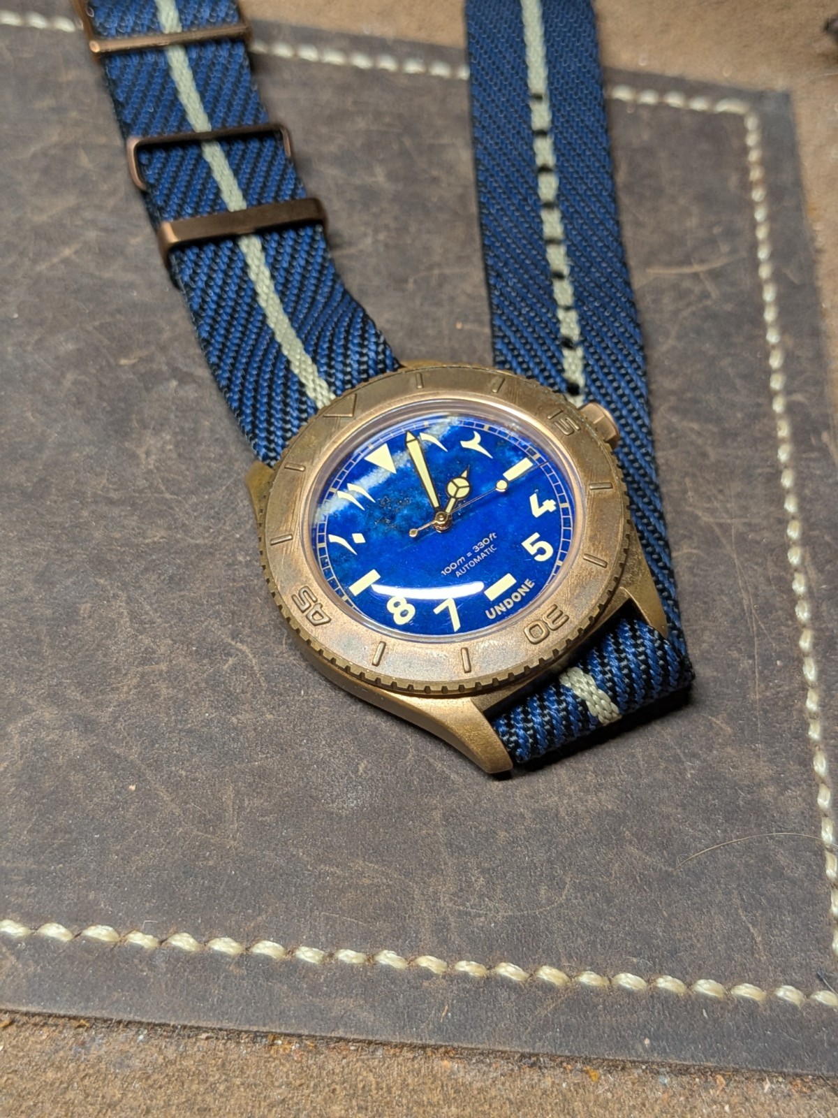 Undone Basecamp Arabian Nights Limited Edition Bronze Lapis Lazuli Watch