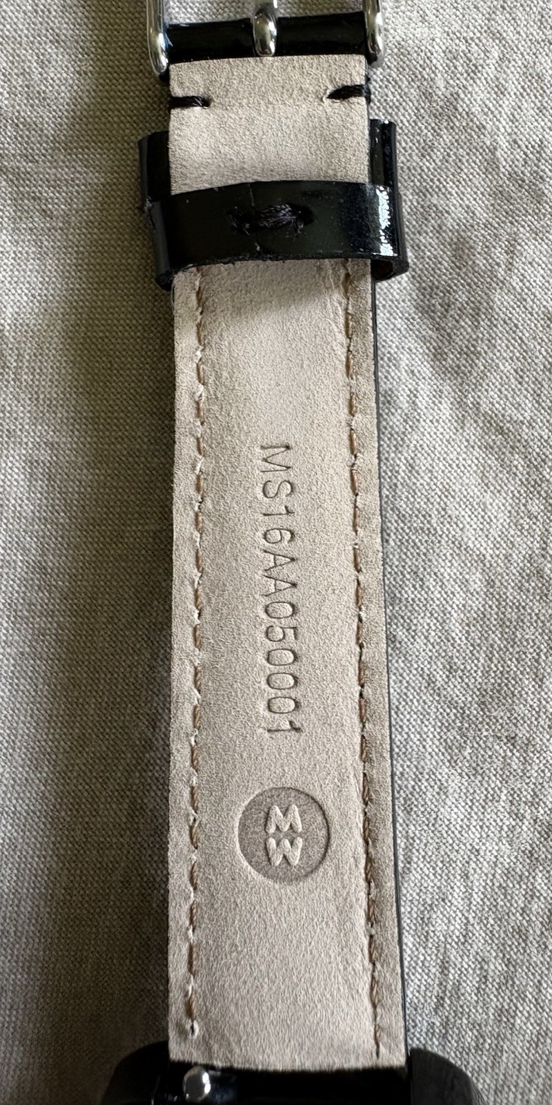 Michele Urban Mini Black Diamond Watch With 2 Spring loaded Straps