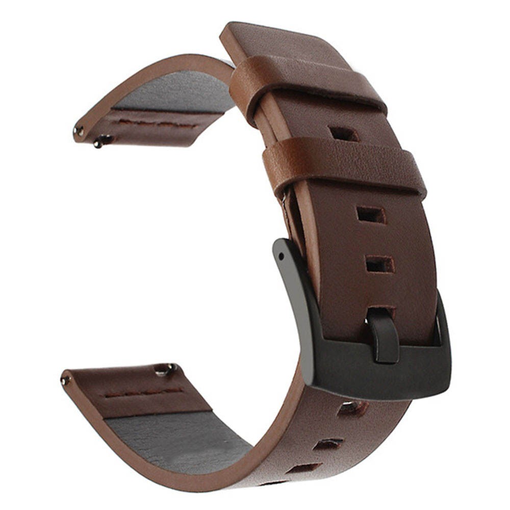 1Pc 24mm Microfiber Leather Brown Watch Band Wrist Strap Quick Release USA