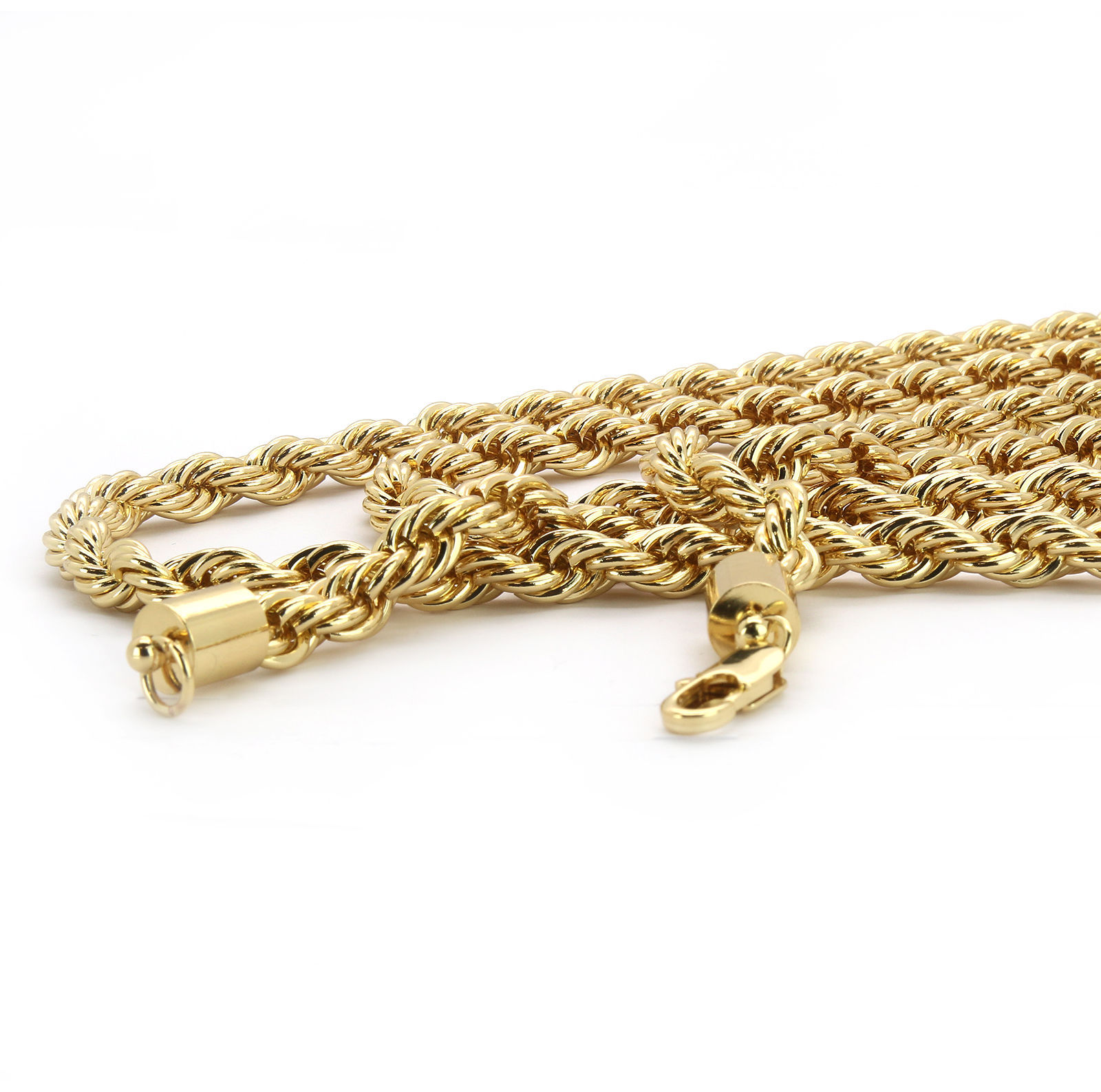 14K Gold Plated High Fashion 24″ inch Italy Rope Chain Necklace 2.5 mm-10 mm