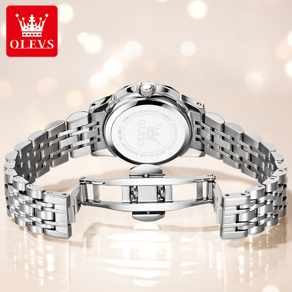 OLEVS Women Quartz Watch Date Display Luminous Waterproof Wristwatch
