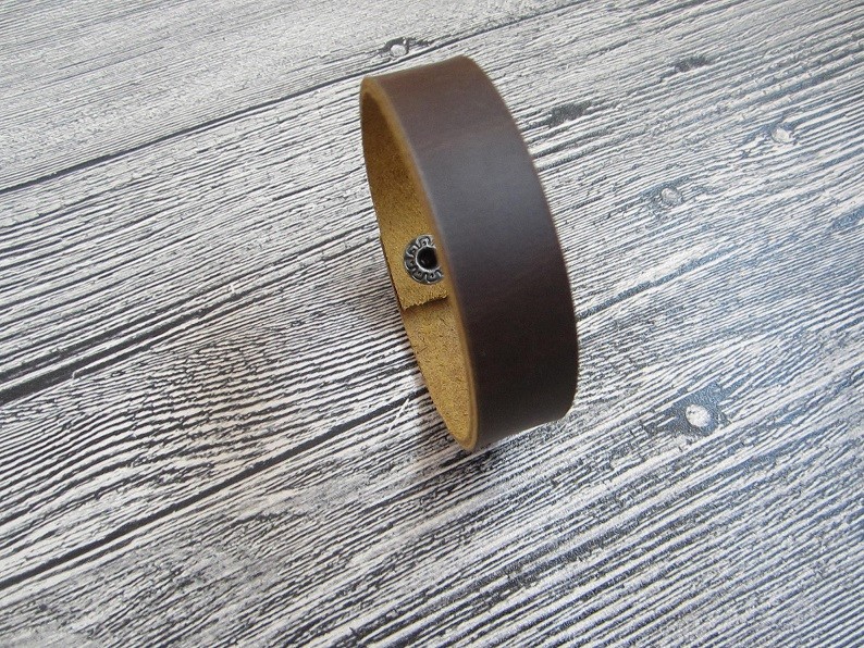 Personalized Hidden Message Bracelet Custom Engraved Leather Bracelet Cuff gift