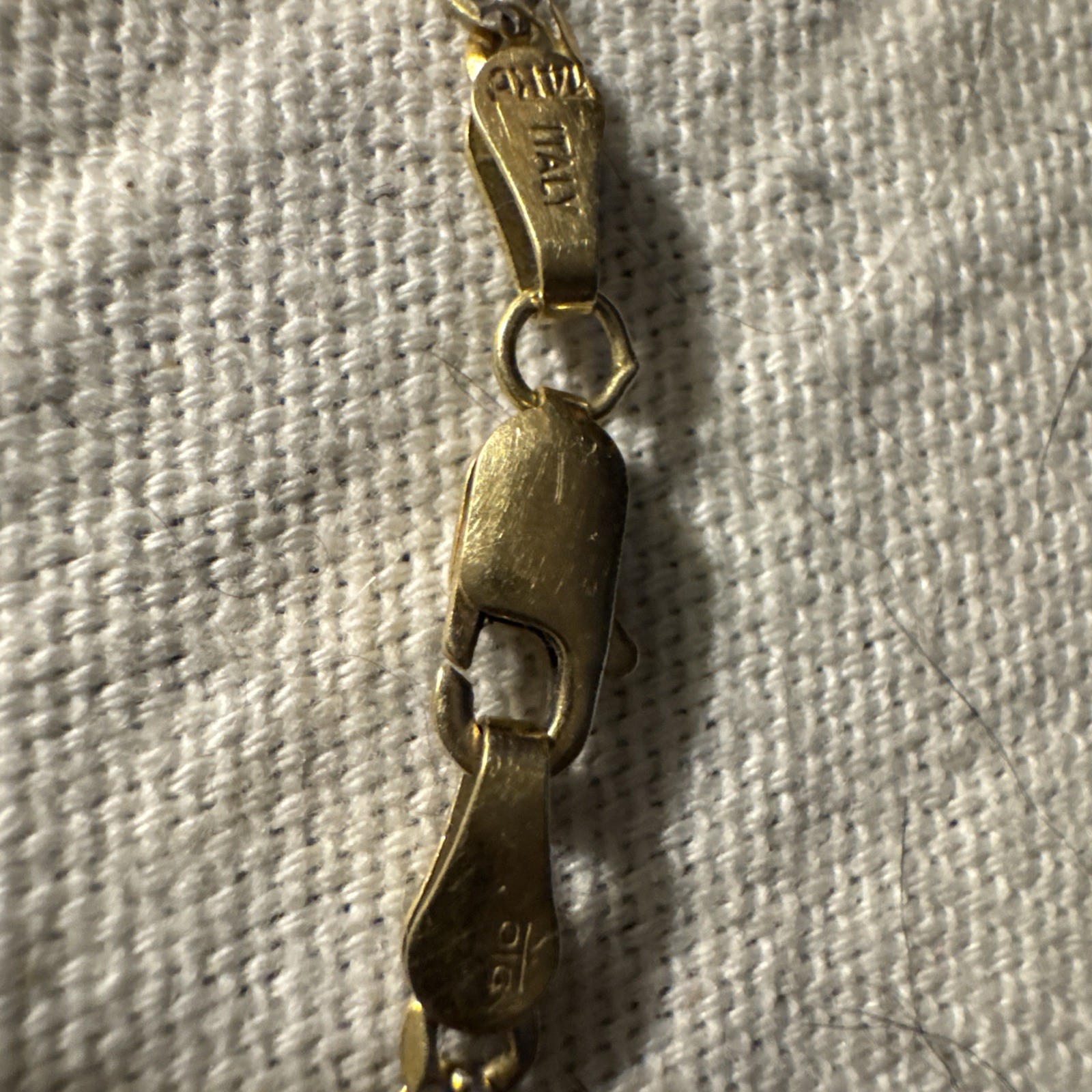 Vintage 14K Yellow Gold Figaro Link Bracelet 7 1/8″ Italy 3.24g