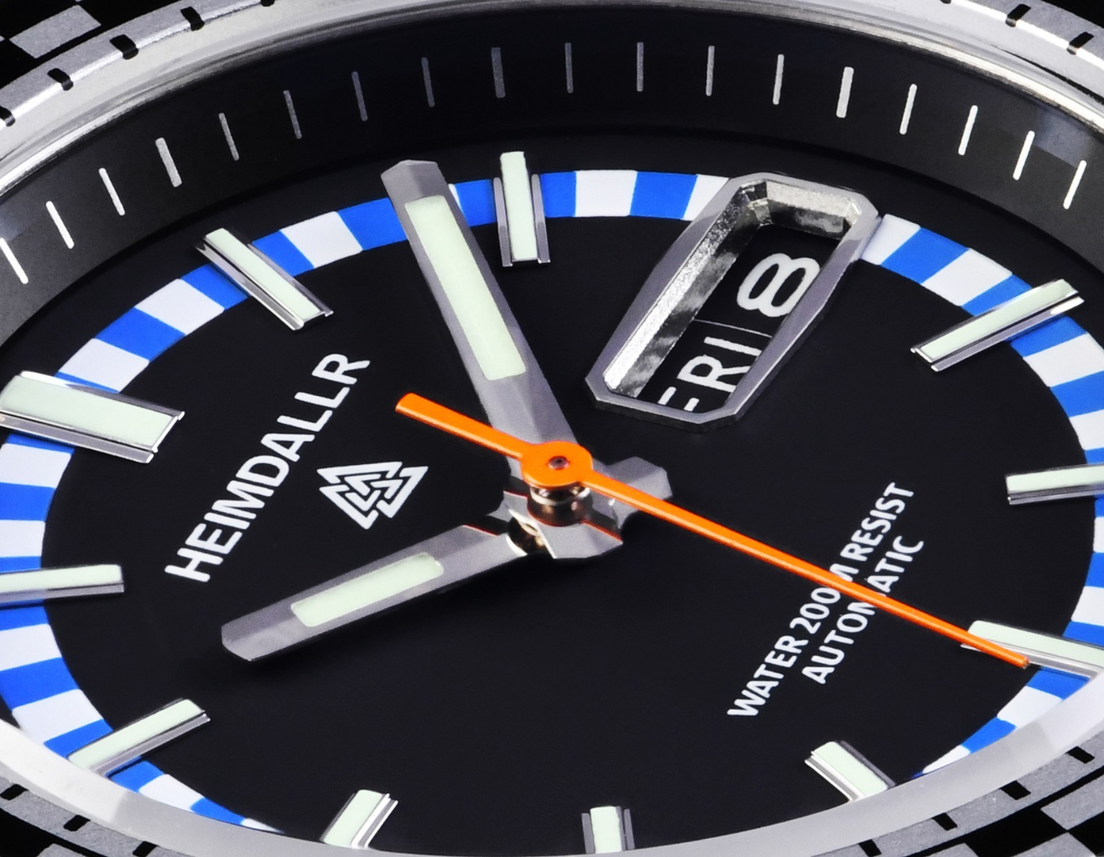 Heimdallr Sharky Racing Bezel NH36 Day Date 200M Automatic Diver Watch C3 41mm