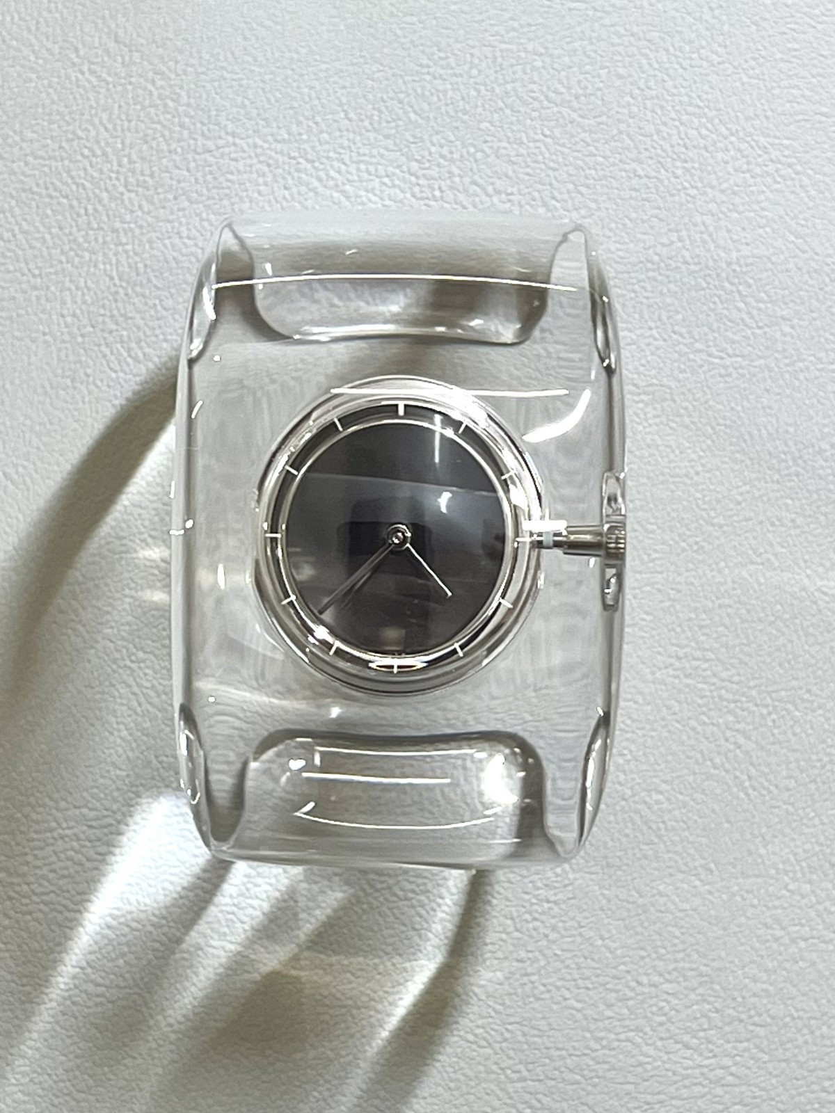 Issey Miyake O-Bold NYAS001 Clear Bangle Wrist Watch Unisex Transparent New Box