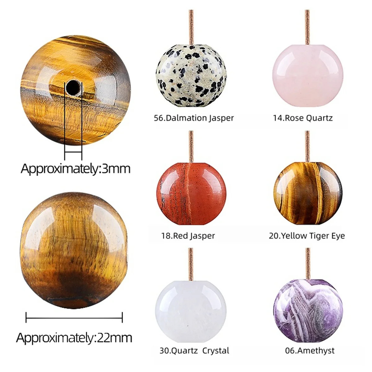 6PCS 25MM Stone Sphere Incense Holder Meditation Yoga Office Home Decor In Bag