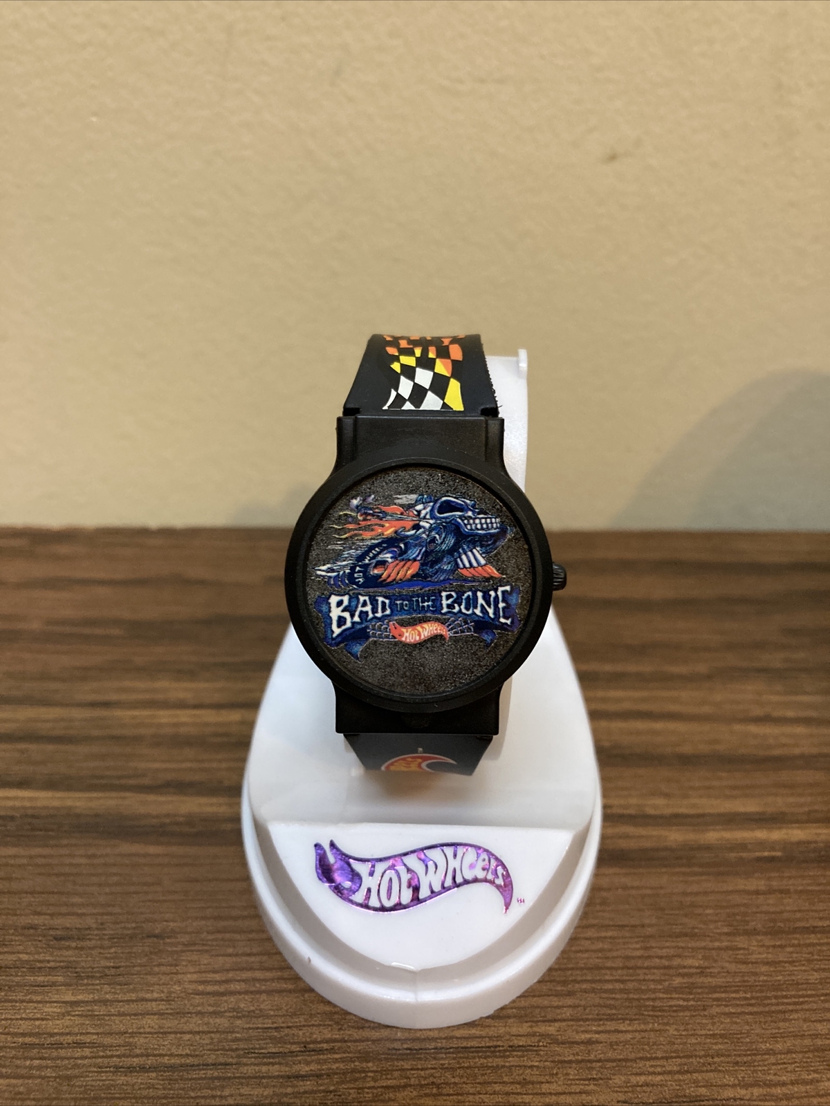 Hot Wheels Digital Watch 1994 Race Hard Finish 1st Bad To The Bone