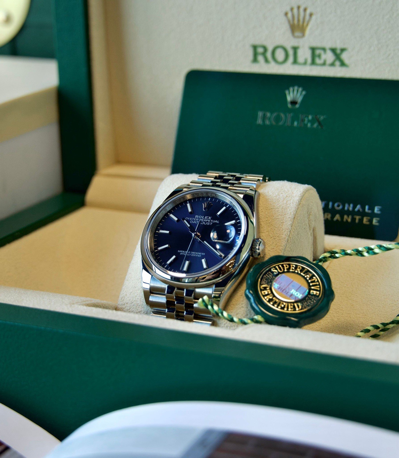 Rolex Datejust 36 “Blue Dial” COMPLETE SET 126200
