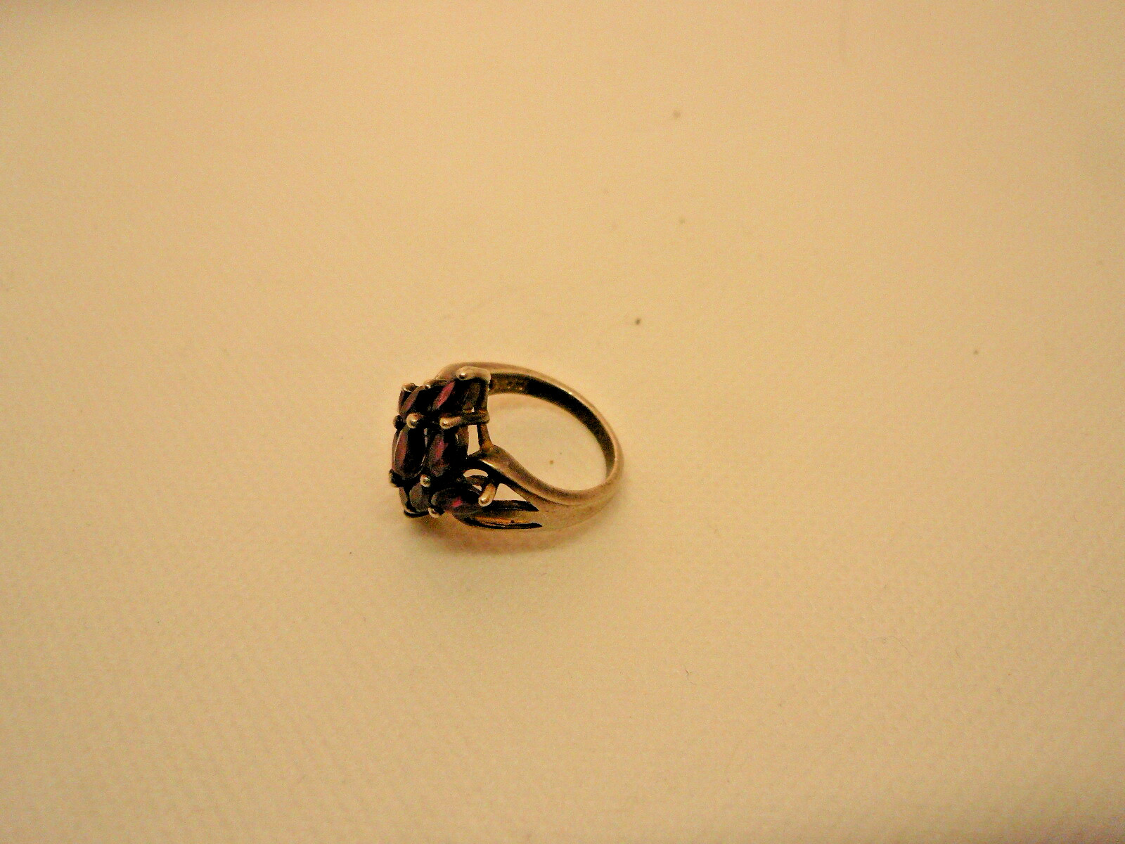 NV Navada Silver Hematite Cocktail Ring Size 6