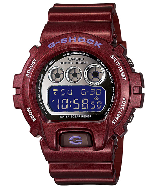 Casio G-Shock DW-6900SB-4 Wine Red Burgundy Digital Watch 200M Shock Resistant