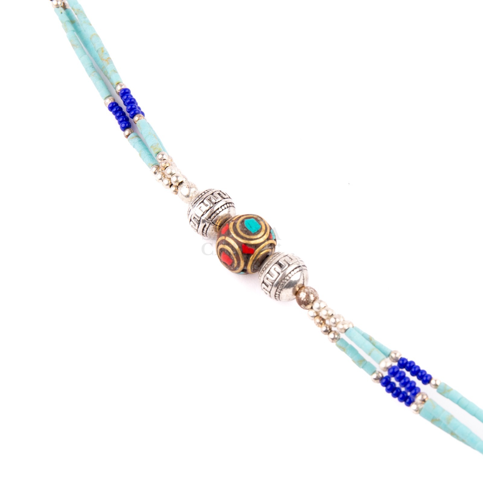 Tibetan Bracelet, Turquoise Lapis Lazuli Beads, Traditional Tibetan Bead Jewelry
