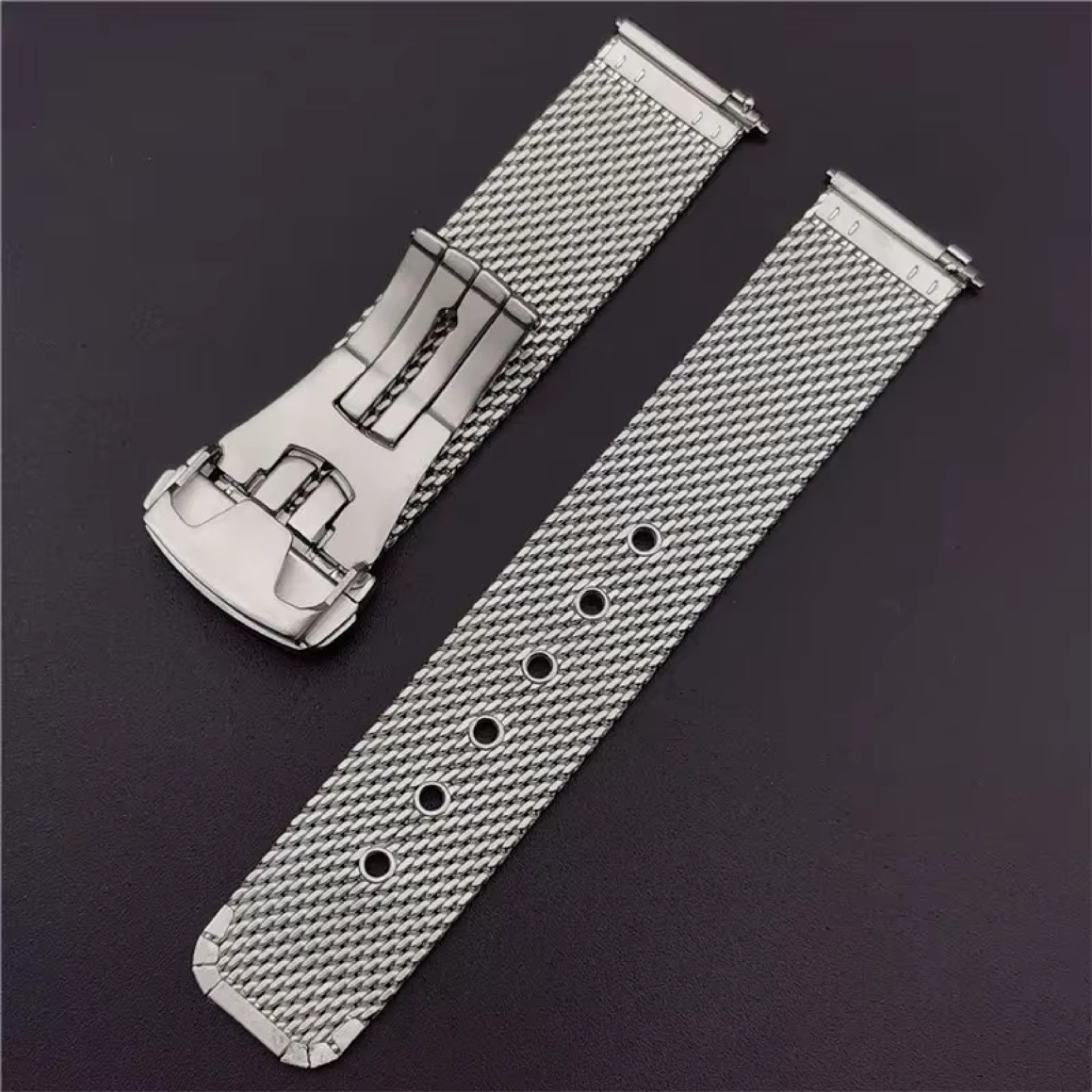 20mm Braided Stainless Mesh Band Strap For Omega Seamaster No Time To Die 007