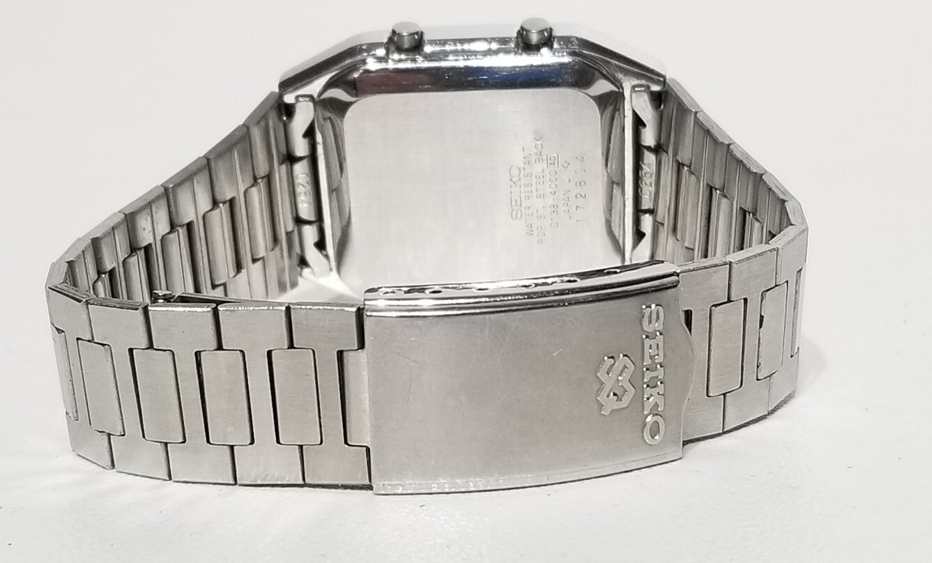 Rare Seiko Running Man D138-4000 Alarm Chronograph Stainless Watch Repair Parts