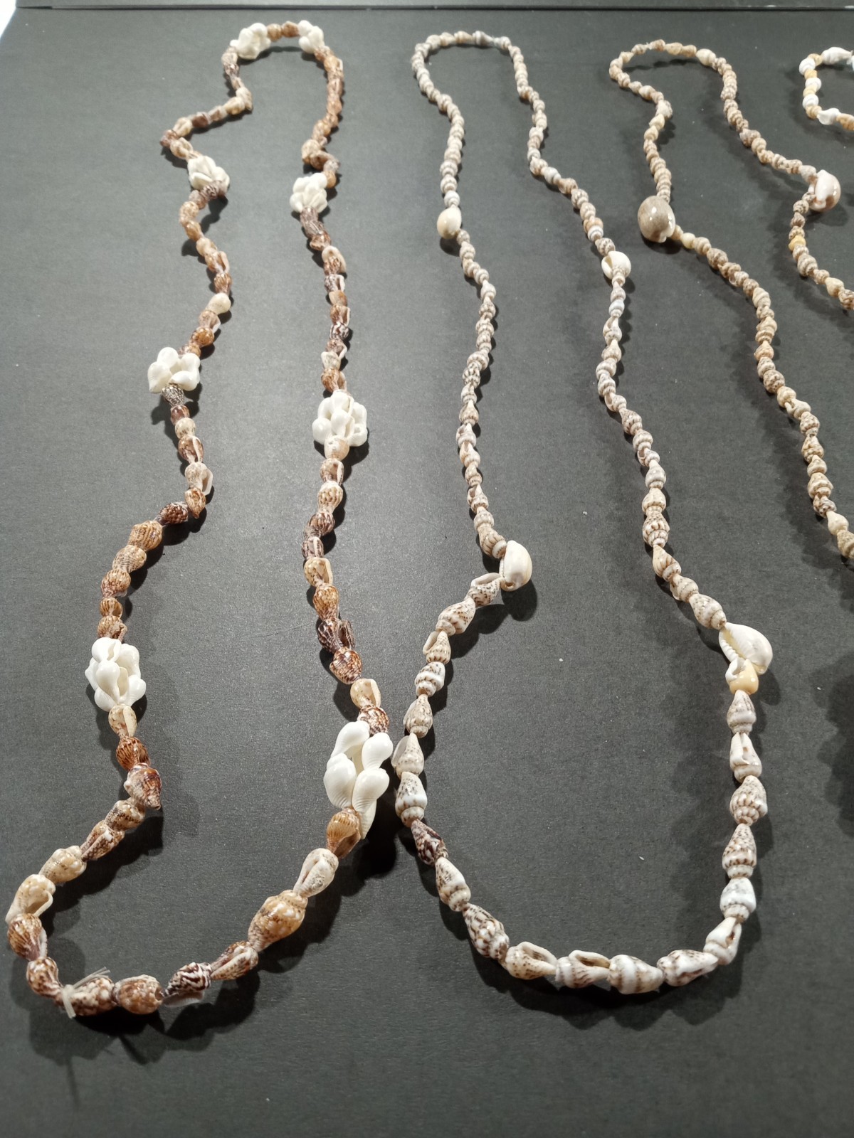 Lot Of 14 Seashell Necklaces 30-34in Long Mixed Earthy Tones Beach Vacation Vibe