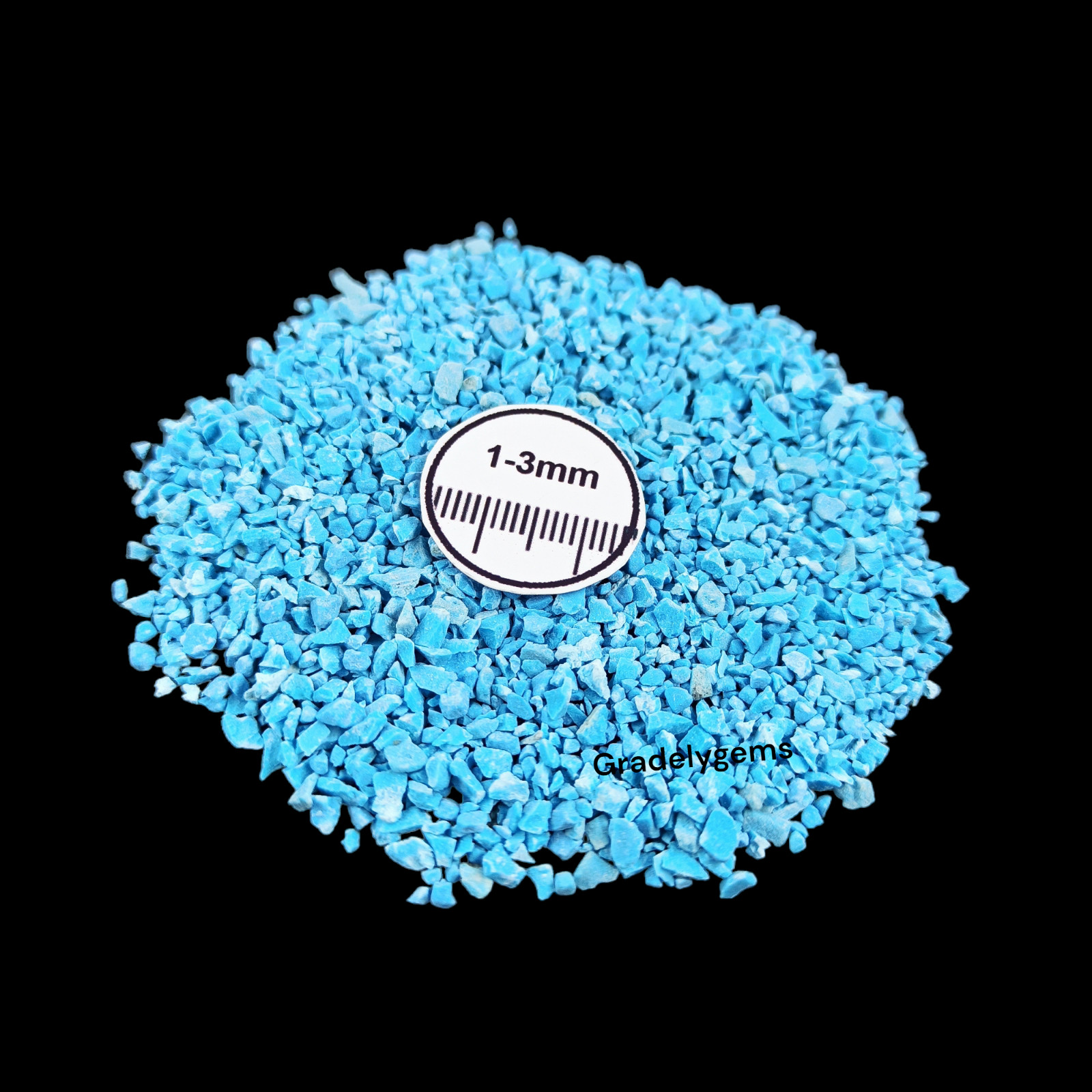 Sky Blue Turquoise Gemstone Crushed Powder – Vivid Hue for Resin Art, DIY Crafts