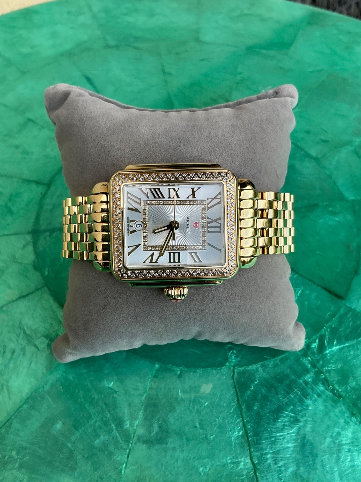 Michele Deco Madison Diamond 18K Yellow Gold-Plated Watch MW06T01B0018